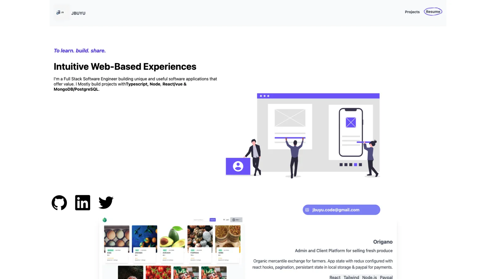 Screenshot of Portfolio v2